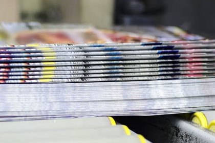 Stack of magazines